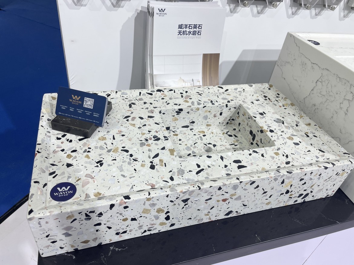 Раковина WT240 Ice Diamond White Stone Terrazzo