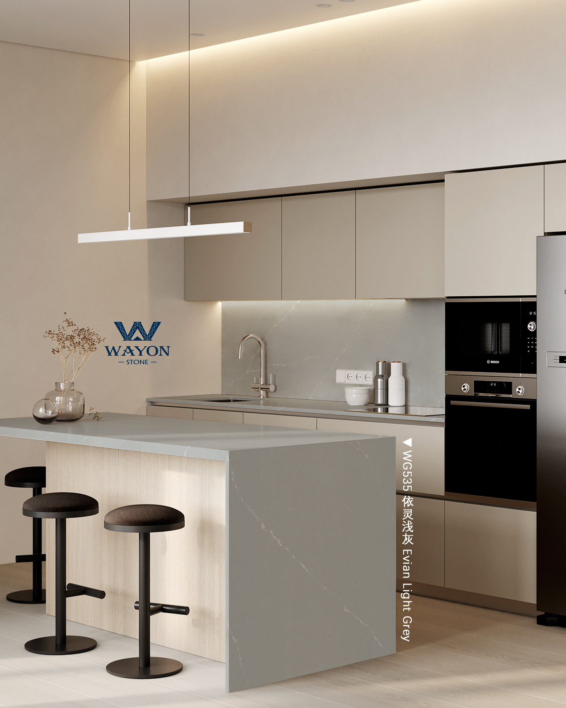 WG535 Evian светло-серый