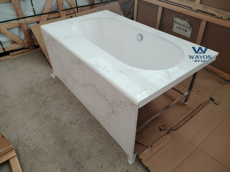 Панель для ванны из бесплатного силикатного камня WG486 Spirit White