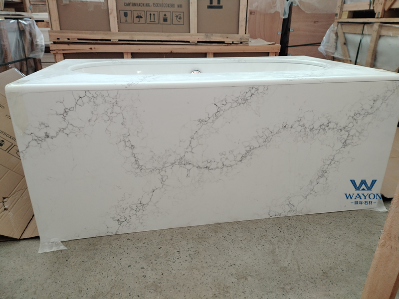 Панель для ванны из бесплатного силикатного камня WG486 Spirit White