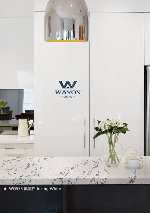 Кварцевый камень Wayon WG558 Inking White