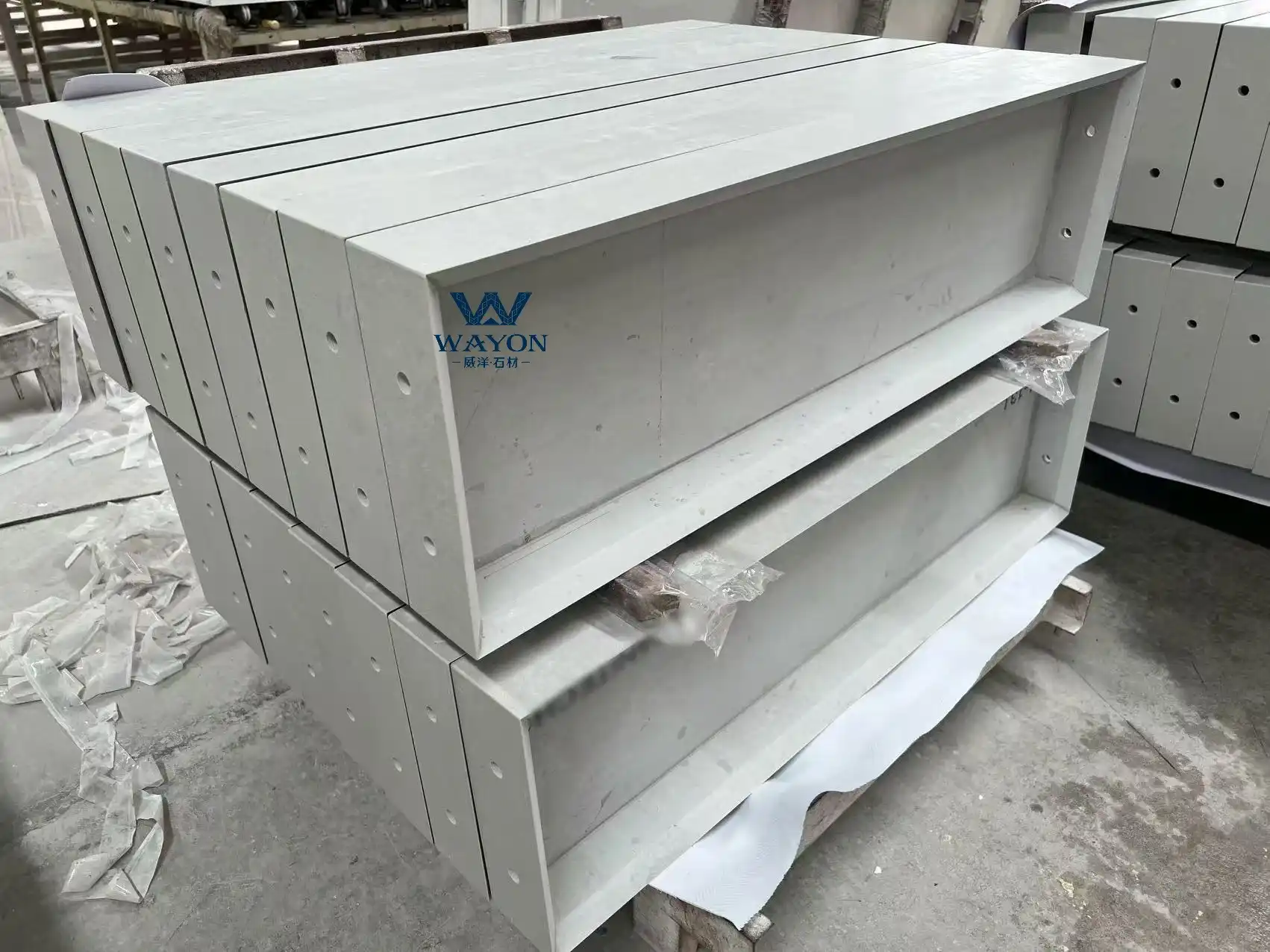 Кварцевые консольные ступени для лестницы - WG628, цвет «Мистель серый»