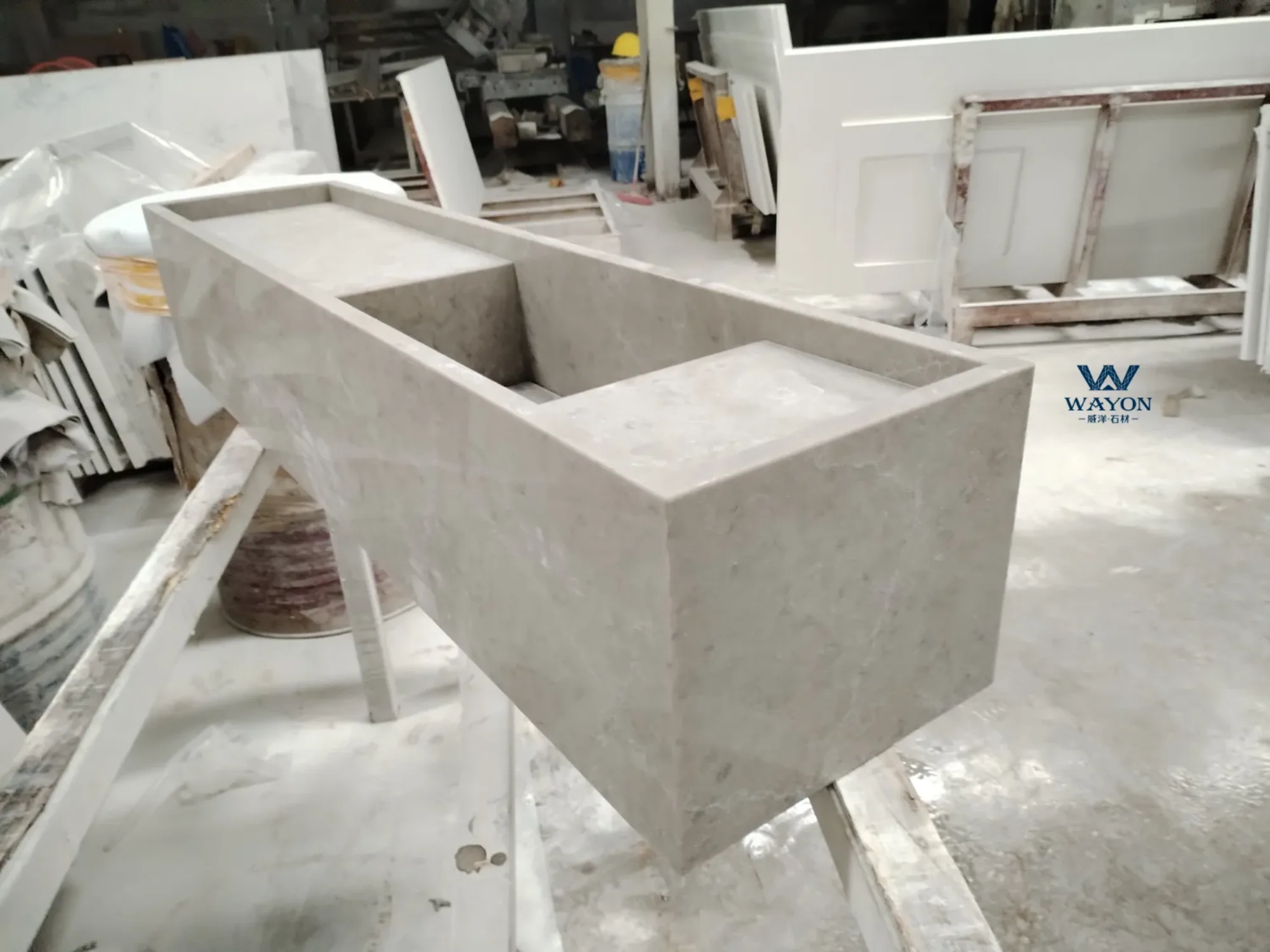 Столешница из кварцевого камня со встроенной раковиной - WG631 Frostplum Grey