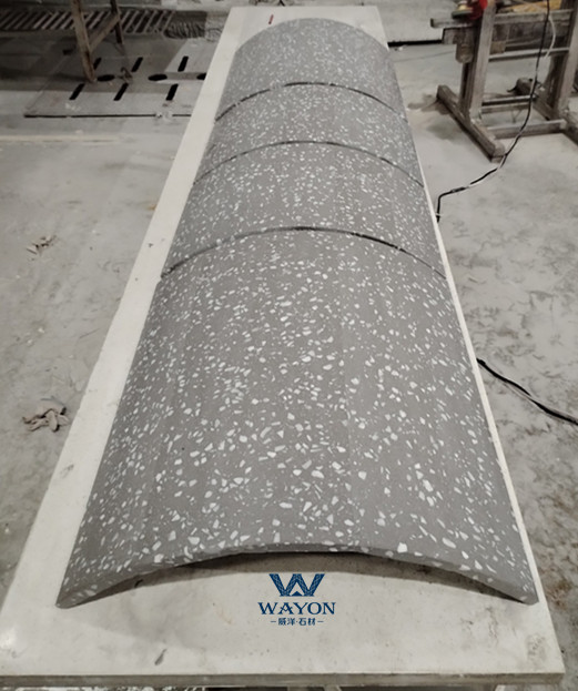 WT241 Valentino Grey Terrazzo Обработка дуги