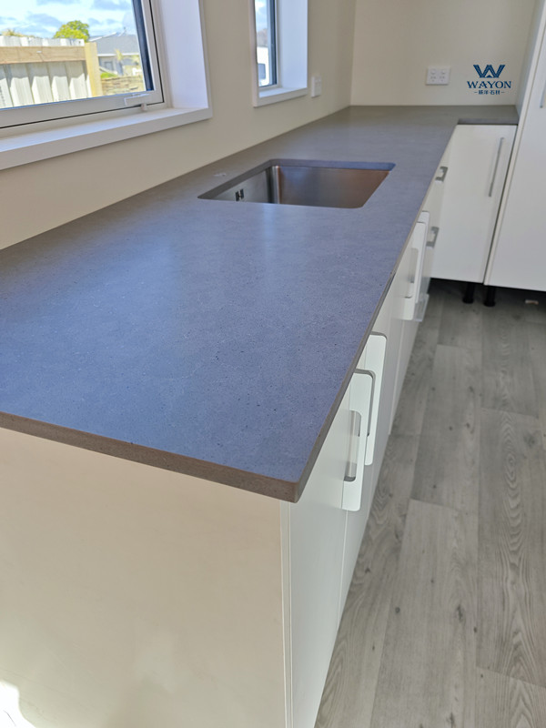Столешница из кварцевого камня для апартаментов в Новой Зеландии (WG475 Earl Grey)