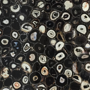 High Quality GEM Stone Slabs Supplier-GEM-108 Black Agate 01